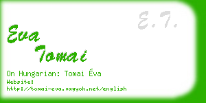 eva tomai business card